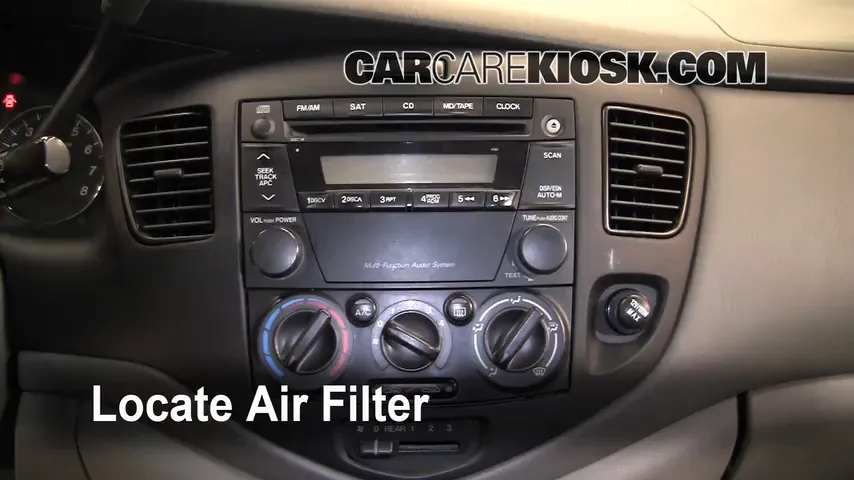 2006 Mazda MPV LX 3.0L V6 Filtro de aire (interior) Cambio